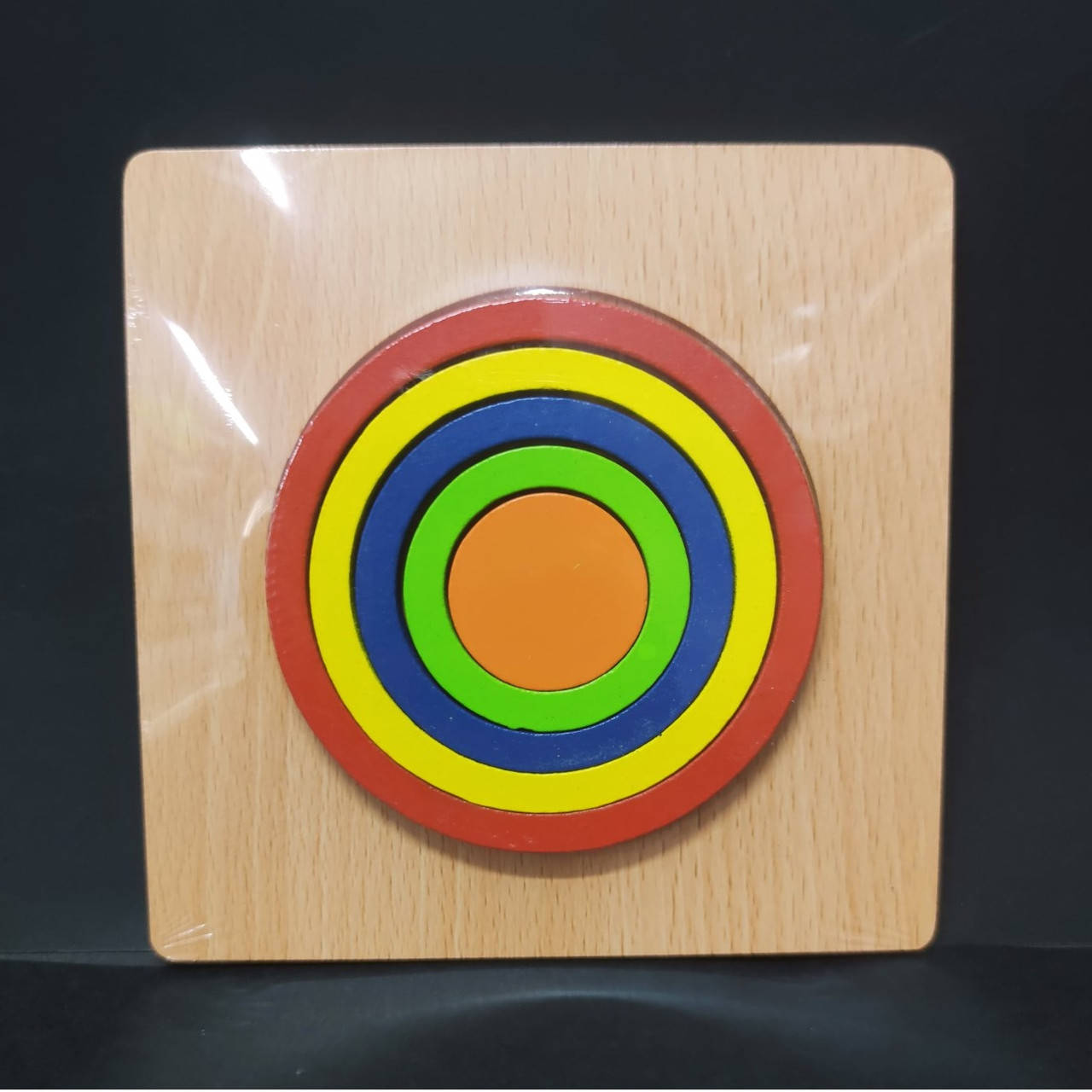 

Деревянная игрушка рамка - вкладыш Круг (головоломка, пазл), MD 2090