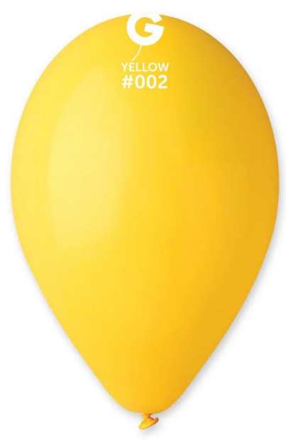 

Шар 12" 30см Gemar 002 жёлтый, Желтый