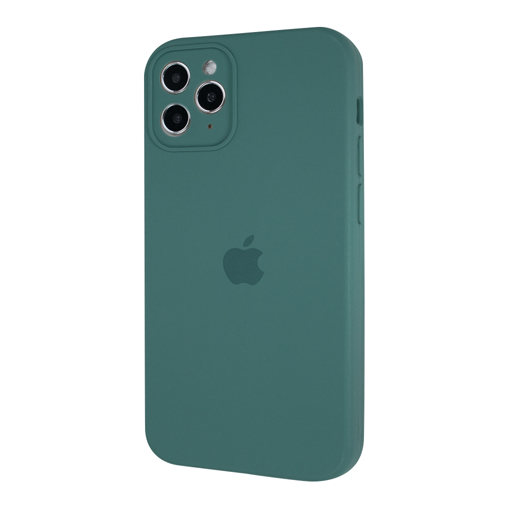 

Силиконовый чехол Full Silicone Case для iPhone 11Pro 5.8 c закрытым низом и защитой камеры квадратные бортики, Зелёный