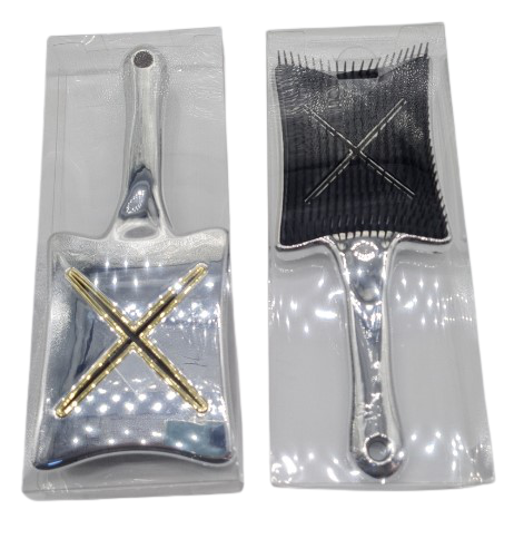 

Расческа-детанглер твинз Х, серебристый глянец