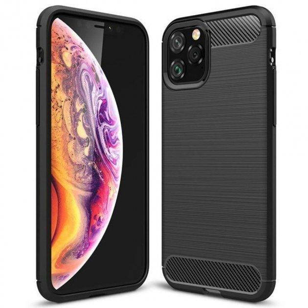 

Чехол Brushed Texture Carbon Fiber Apple iPhone 11 Pro Max Black, Черный