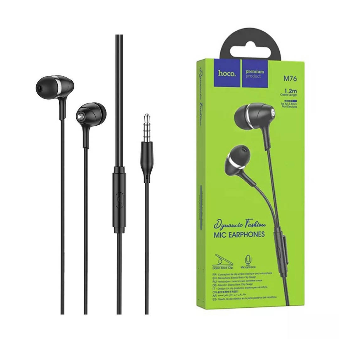 

Наушники вакуумные Hoco M76 | mini jack 3.5 mm | с микрофоном | черный