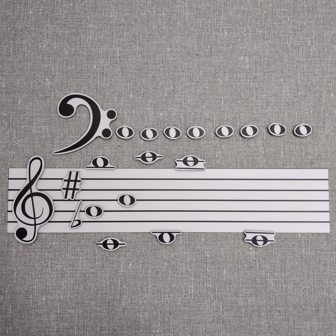 

Магнитный нотный стан и ноты. Методическое пособие