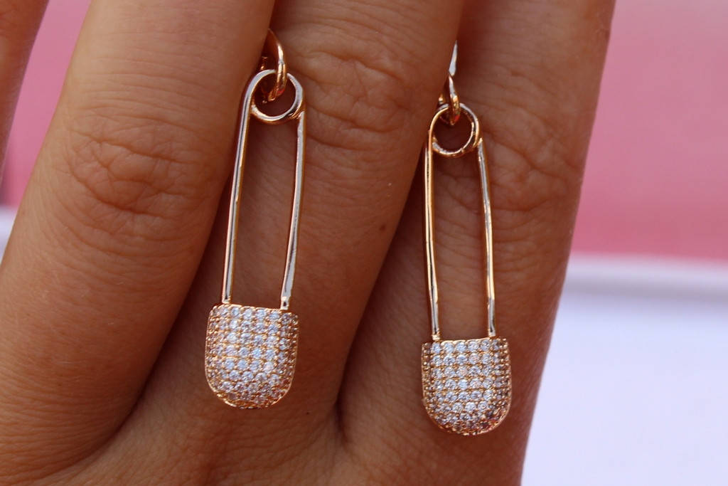 

Серьги гвоздики Xuping Jewelry булавка 3 см золотистые