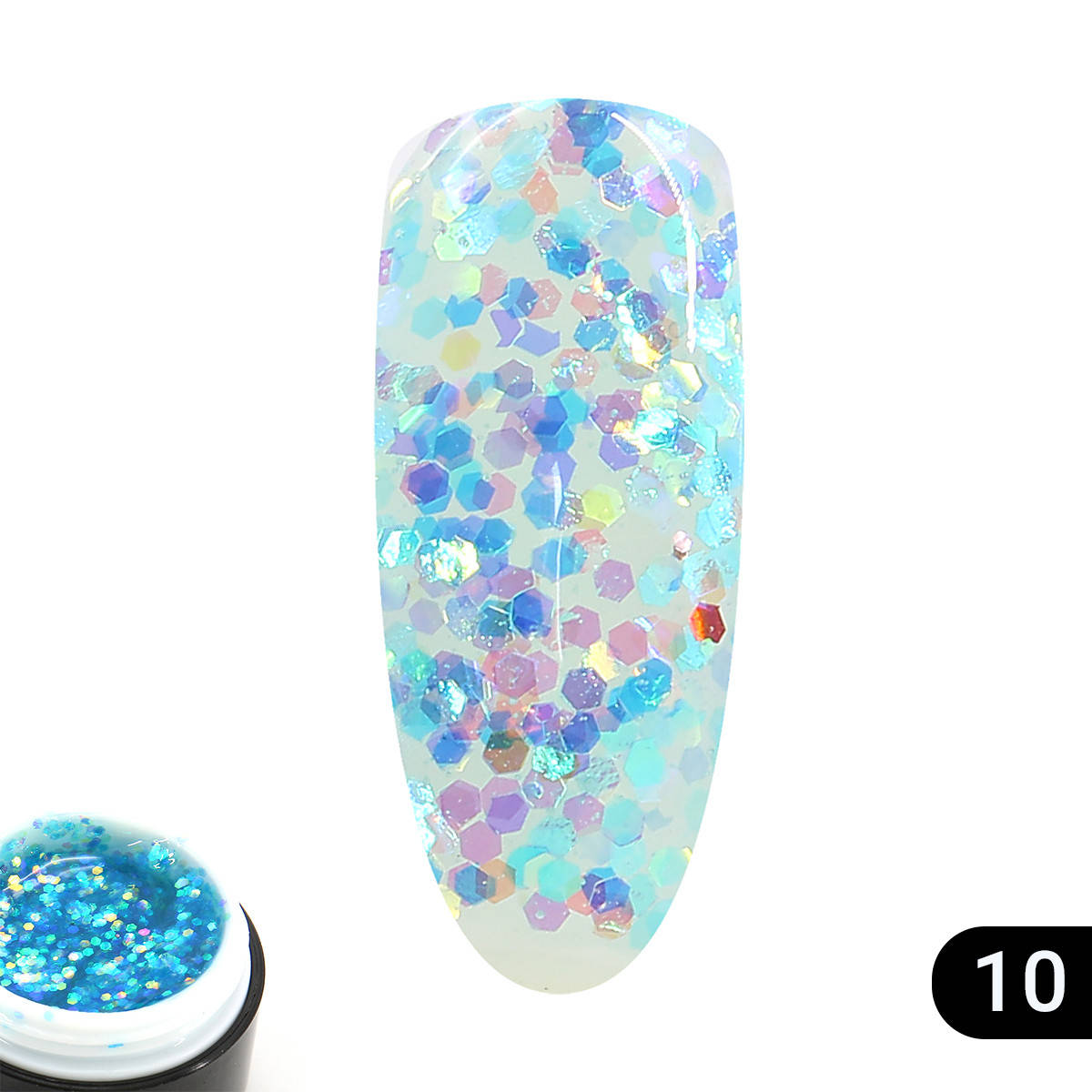 

Global Fashion Gel Glitter глиттерный гель № 10, 5 г