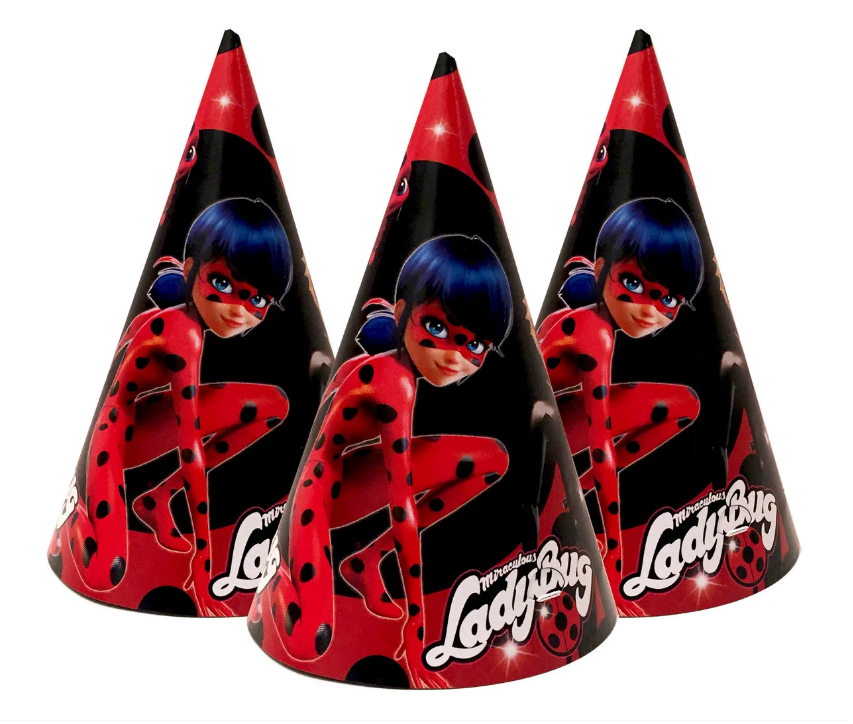 

Колпачок праздничный, маленький " Леди Баг ", 20 шт/уп
