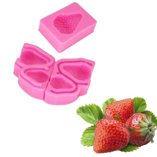 

Молд силиконовый "Клубника" - размер молда смотрите на фото