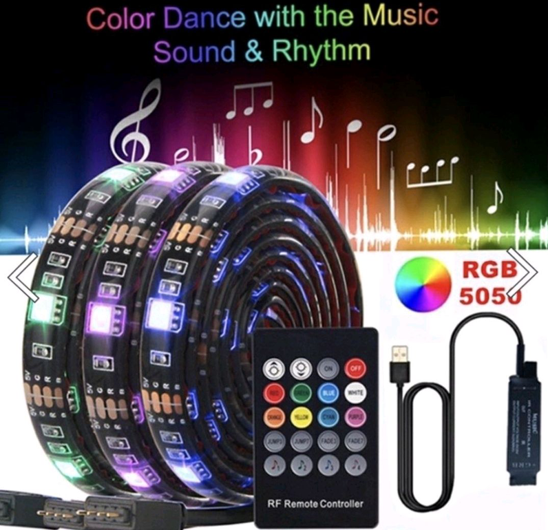 

Світлодіодна стрічка 5050 RGB 2m светодиодная лента подсветка мебели телевизора