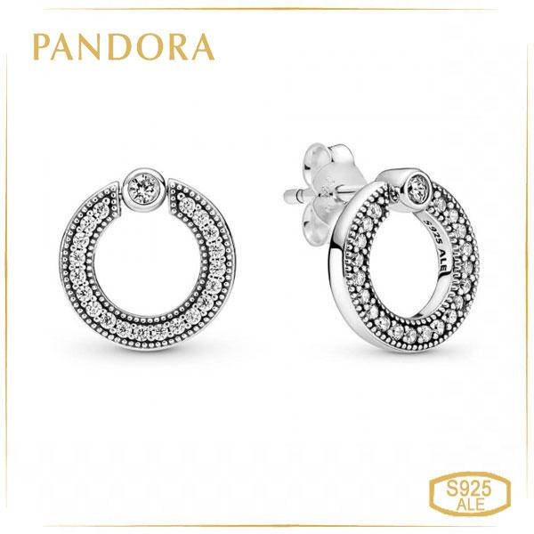 

Пандора Серьги-пусеты двусторонние Логомания Pandora 299486C01