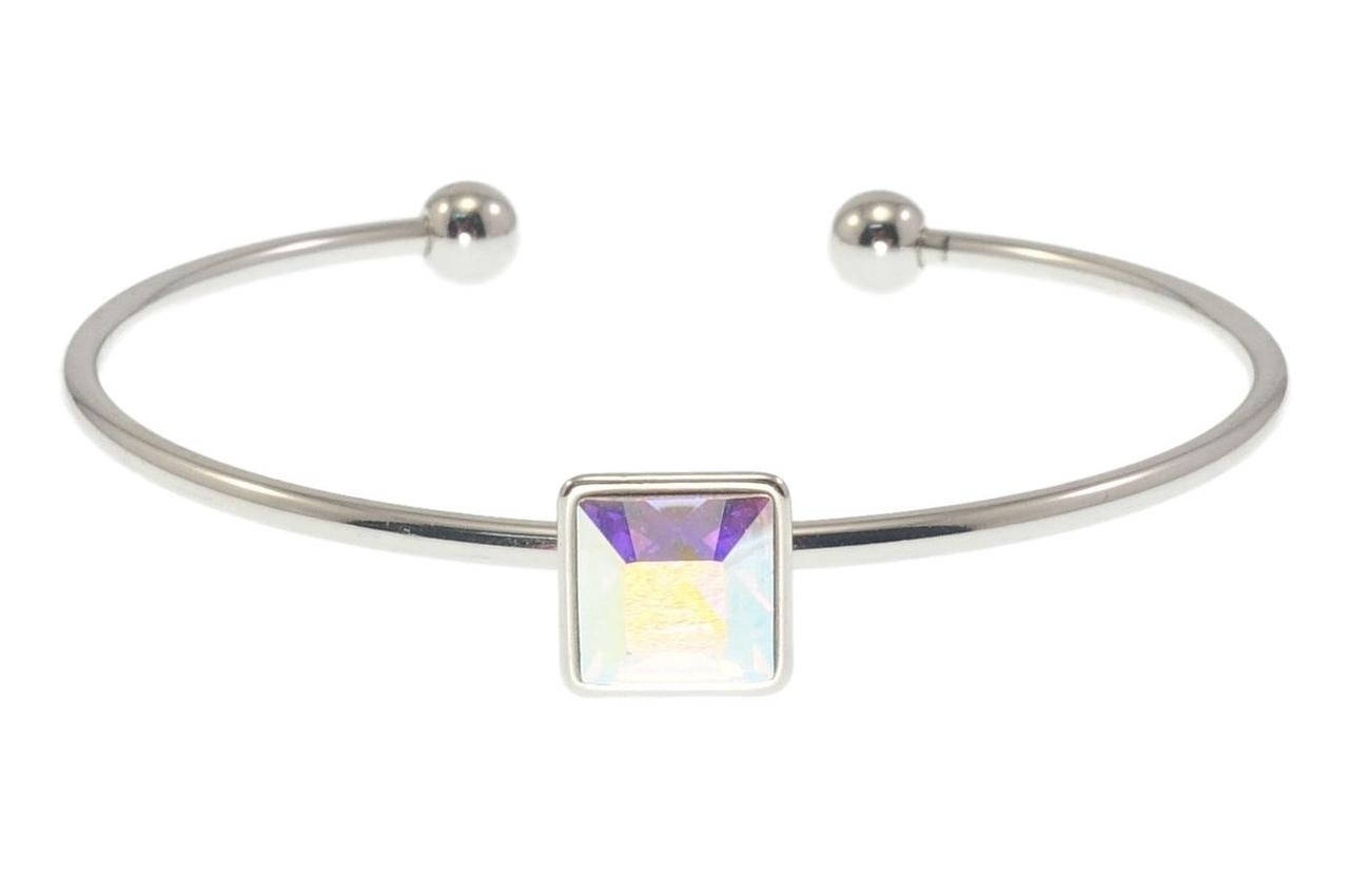 

Браслет Xuping Родий с кристаллами Swarovski "Кристальная вставка АВ" ø 6см