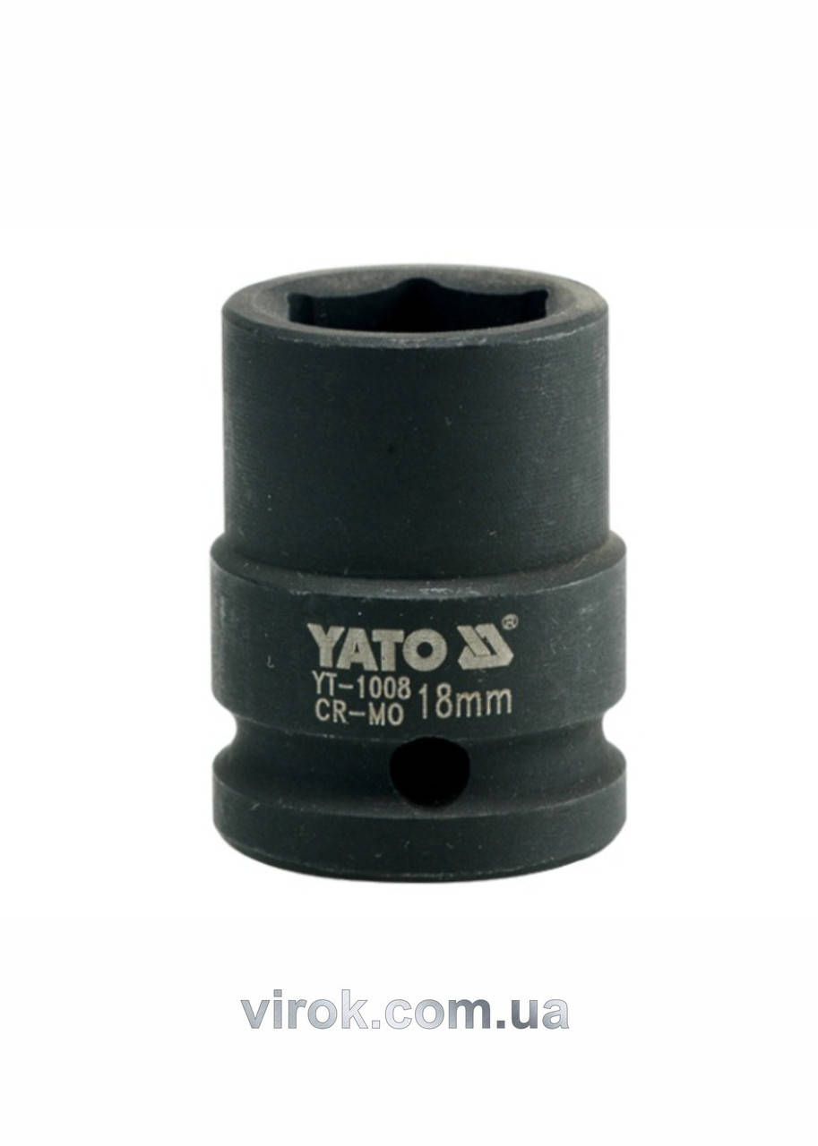

Головка торцевая ударная шестигранная YATO 1/2" М18 х 39 мм YT-1008