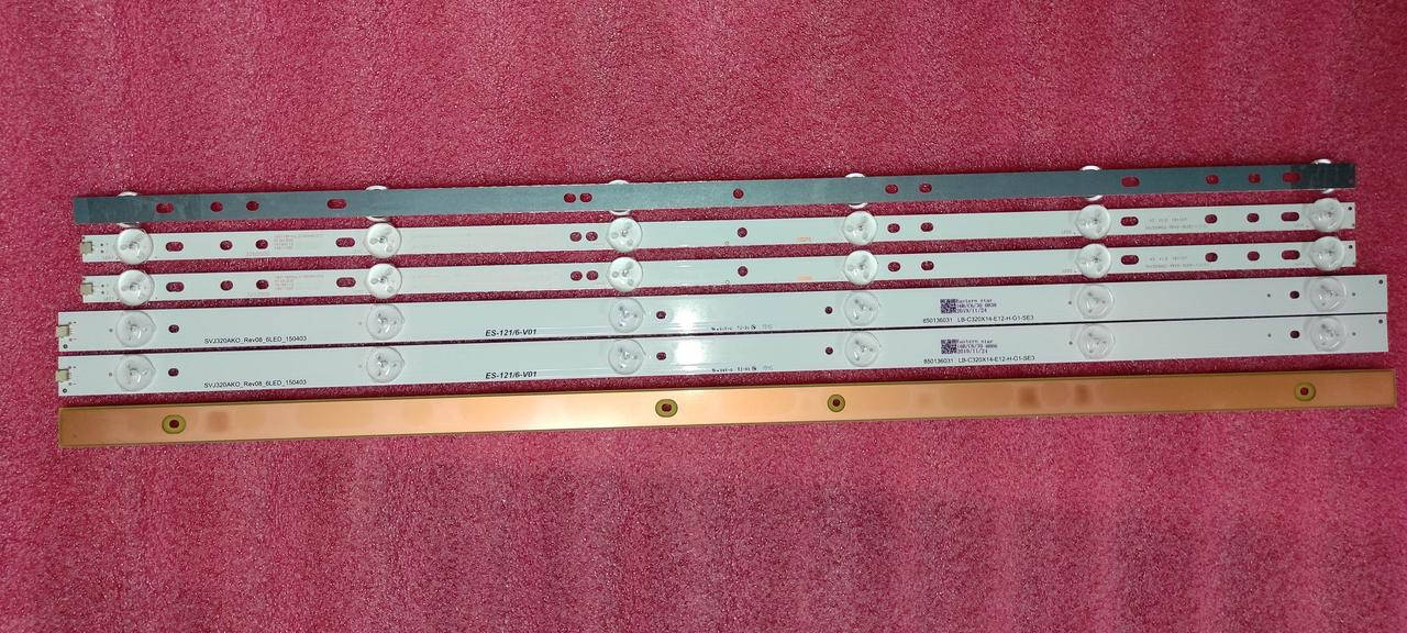 

Комплект LED подсветки 32'' BRAVIS LED-32C2000B, LED-32D3000 , SVJ320AG2 Rev2 6LED 130307, SVJ320AK3
