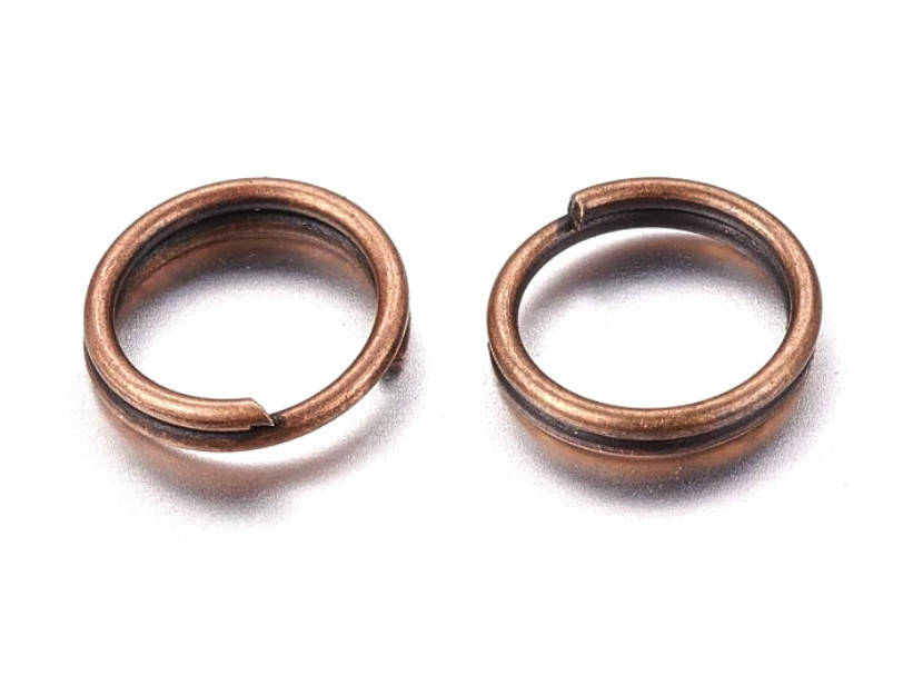 

Кольцо соединительное Двойное Медь 1 см х 0,7 мм 2 г. (около 11 шт), Красный