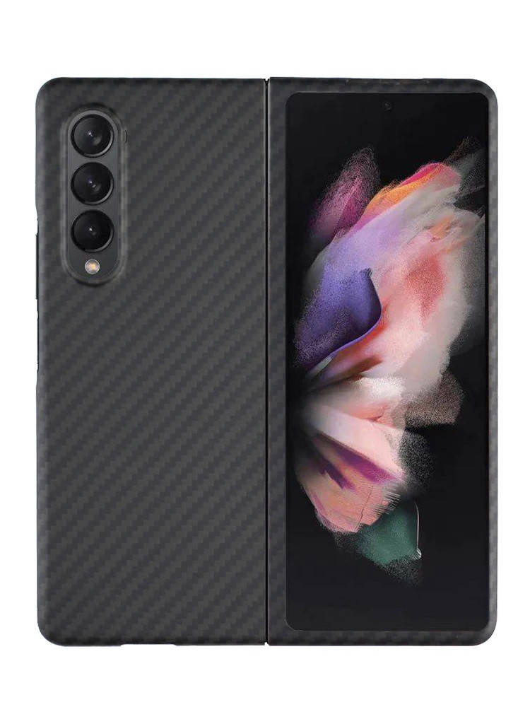

Карбоновый чехол для Samsung Galaxy Z Fold 3 Karbon case, Черный
