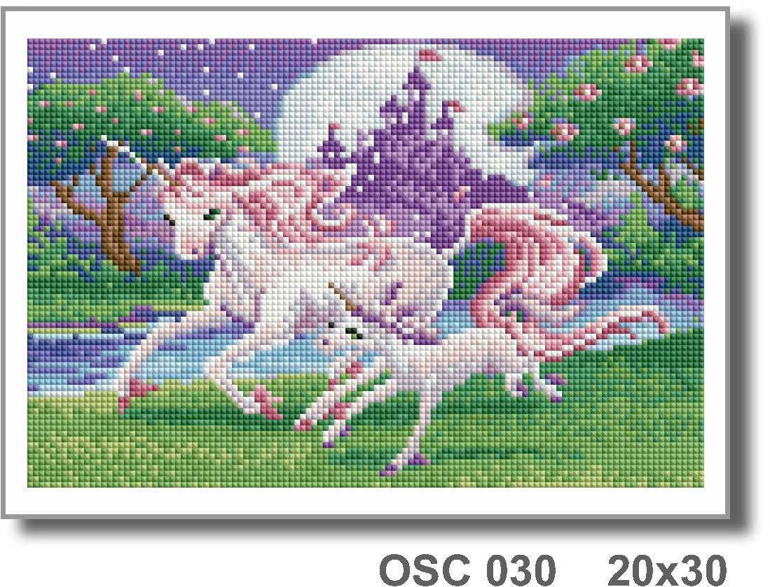 

Алмазная мозаика "Волшебные единороги" 20*30 см