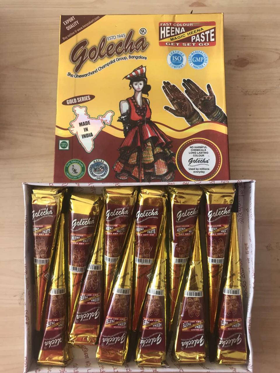

Цветная хна для тату в конусе (коричневая)