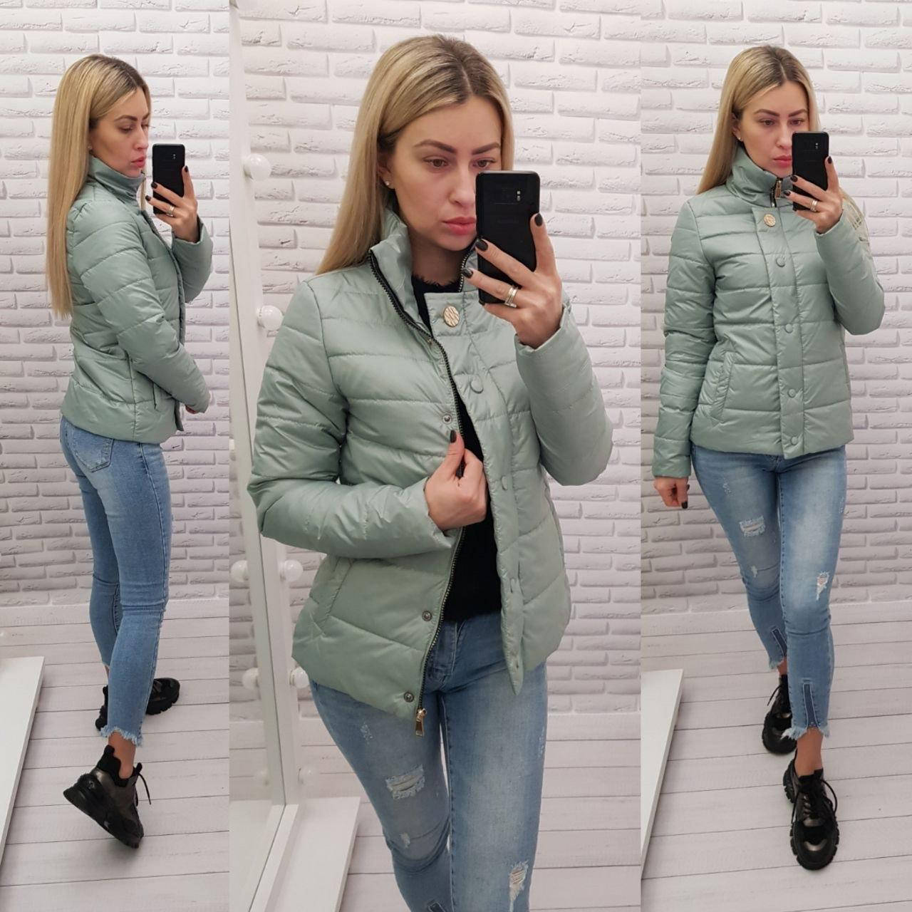 

Куртка демисезонная короткая, арт. 211, шалфей 46