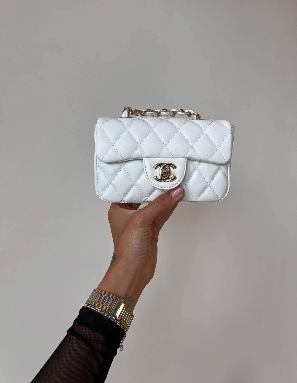 

Маленькая сумка Шанель Chanel Mini White 16x10x5, Белый