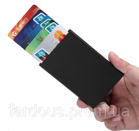

Картхолдер с защитой от бесконтактного считывания ANTI RFID. Серый Кладовка