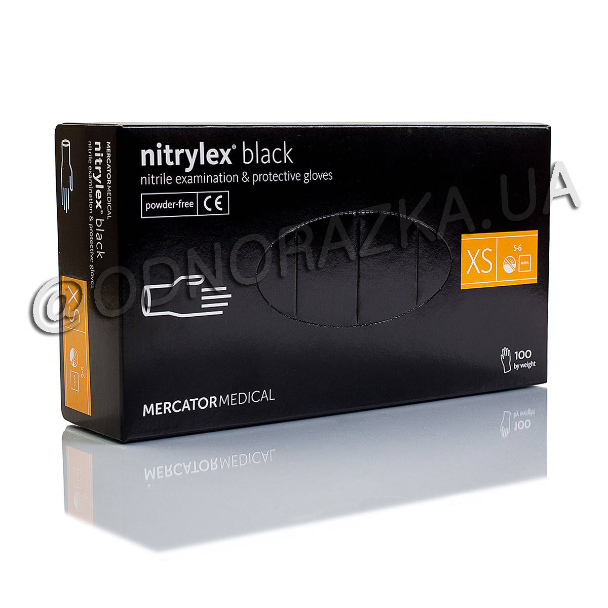 

Перчатки нитриловые Nitrylex Black, размер , черные, 100 шт, Черный