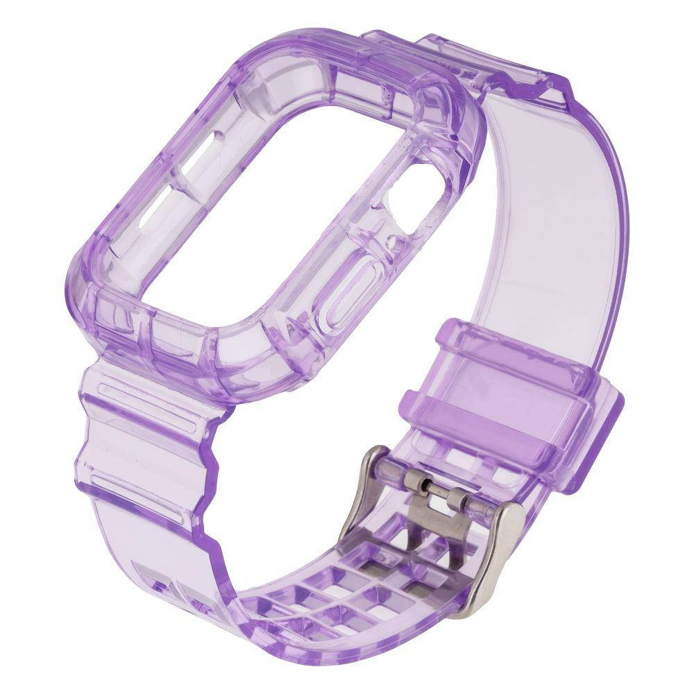 

Ремінець для Apple Watch Band Color Transparent + Protect Case 40mm Колір Lilac