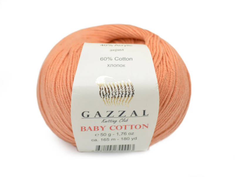 

Gazzal Baby Cotton, Персик №3465, Розовый
