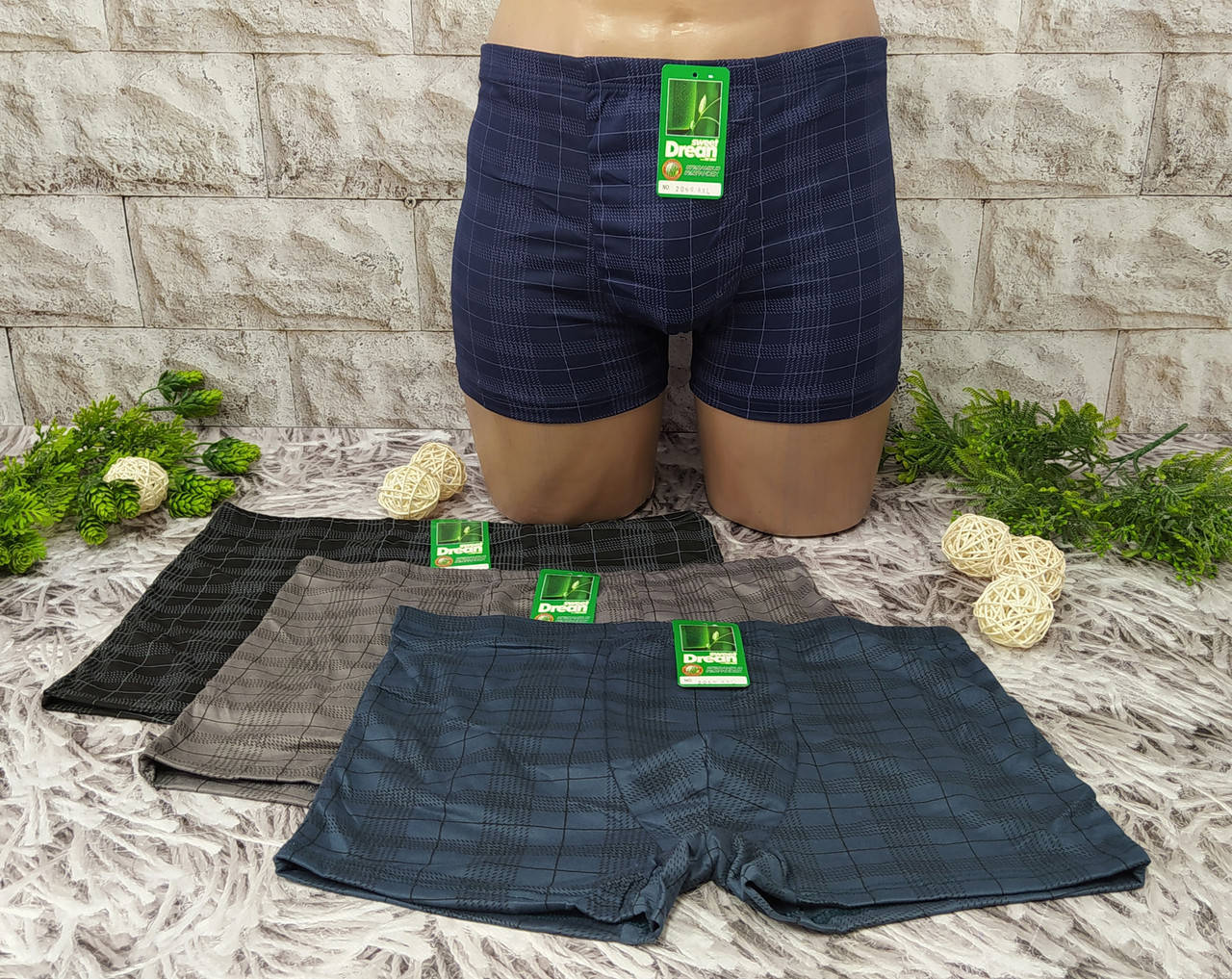 

Трусы мужские боксеры 6XL 54-56 размер Dream Sweet бамбук 2068, Разные цвета