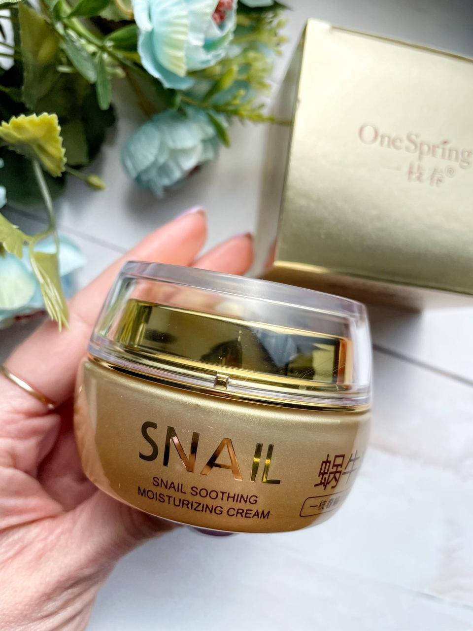 

Крем для лица Snail One Spring Repair & Brithening с муцином улитки 50мл