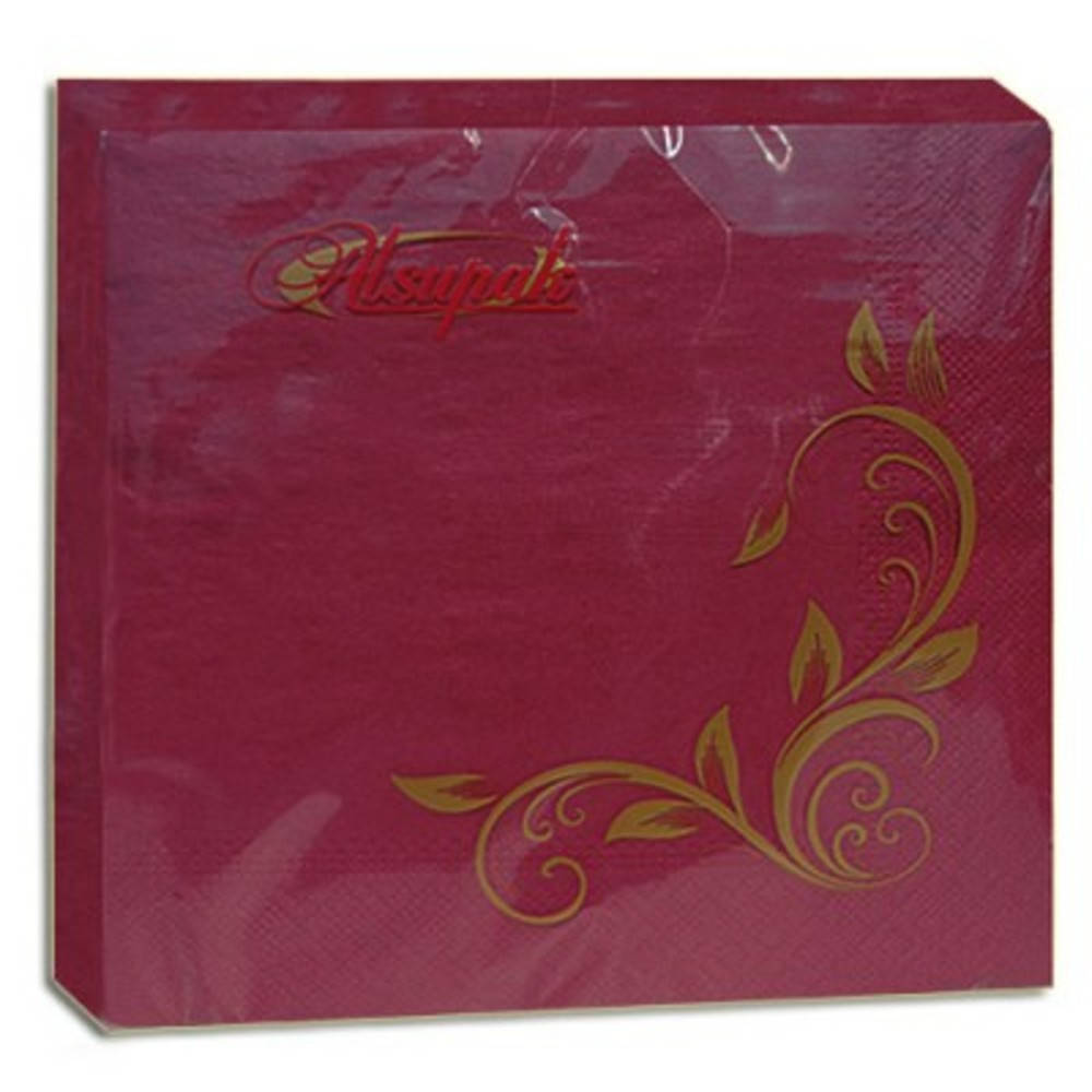 

Серветка "Alsupak" 33*33, 2 шари бордова (21шт.), Бордовый