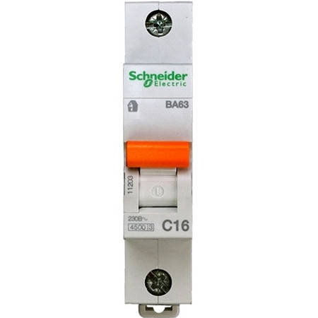

Автоматический выключатель Schneider Electric Домовой 1P 16А (C) 4.5кА