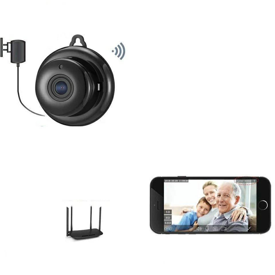 

Охранная мини Wi-Fi IP-камера V380D (no IR lighting) Ночное видение. Датчик движения. V380 Pro