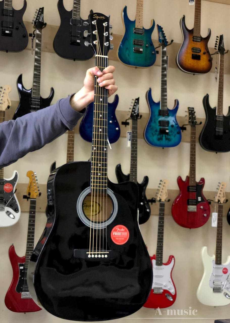

Электроакустическая гитара Fender Squier SA 105CE BK, Черный