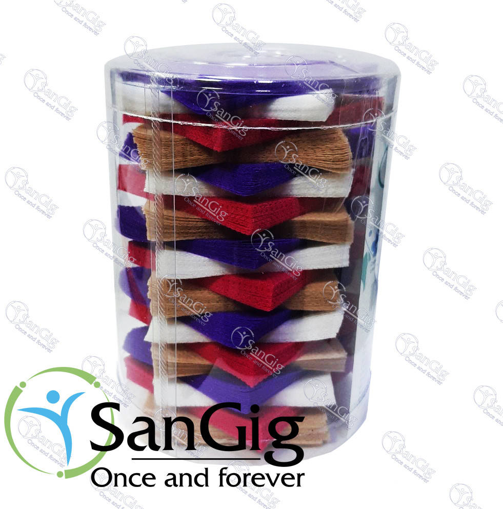 

Салфетки 6х6 см Dental PRO (400 шт/туб) из спанбонда 45 г/м2, Разные цвета