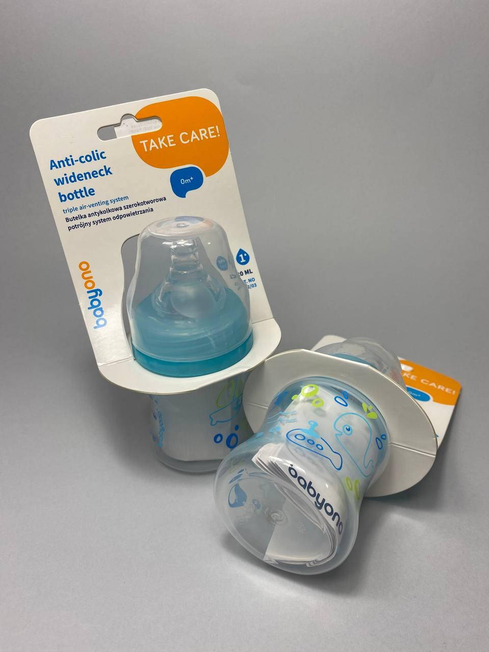 

Бутылочка антиколиковая 120 мл Babyono blue