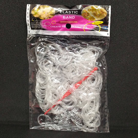 

Резинки для плетения прозрачные неон 200 шт