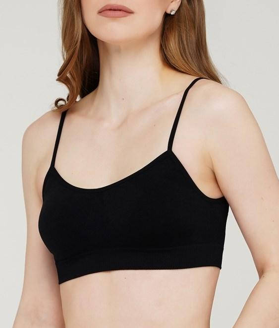 

Бесшовные женский комплект топ и трусики стринги тм Giulia L/XL, Черный