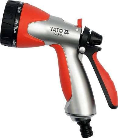 

Ороситель пистолет 8-режимный YATO к шлангу 1/2 ", ABS-пластик
