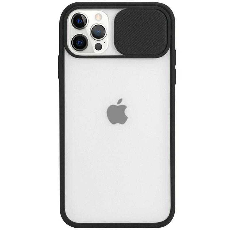 

Чехол со шторкой, защитой для камеры на iPhone 13 Pro Max / Айфон 13 Про Макс, Черный