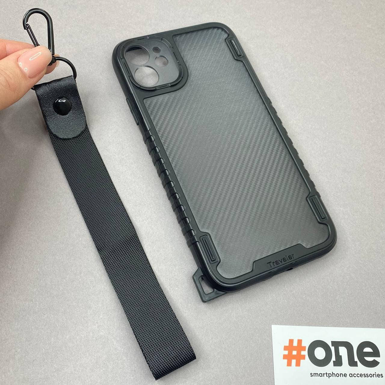 

Чехол для Apple iPhone 11 со шнурком с ремешком с защитой для камеры чехол на телефон айфон 11 черный P6C