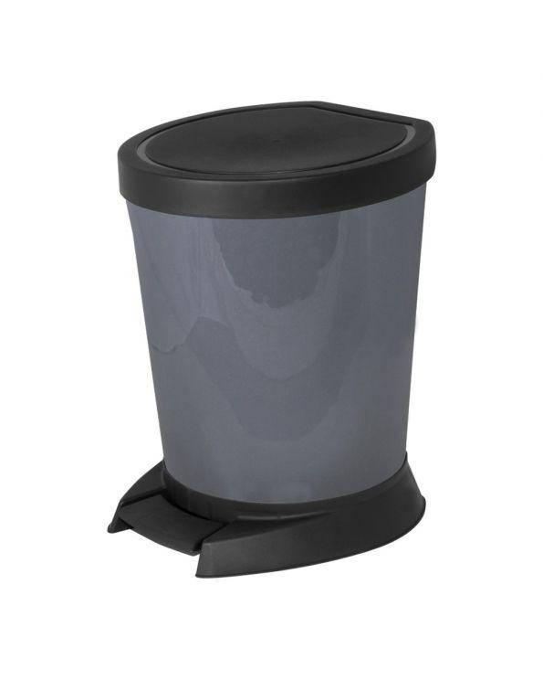 

Ведро с педалью пластик 18 л серое "Алеана", Серый