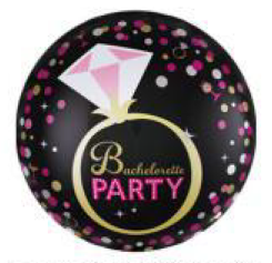 

Коло фольговане 18" Bachelorette Party (дівич-Вечір), Черный
