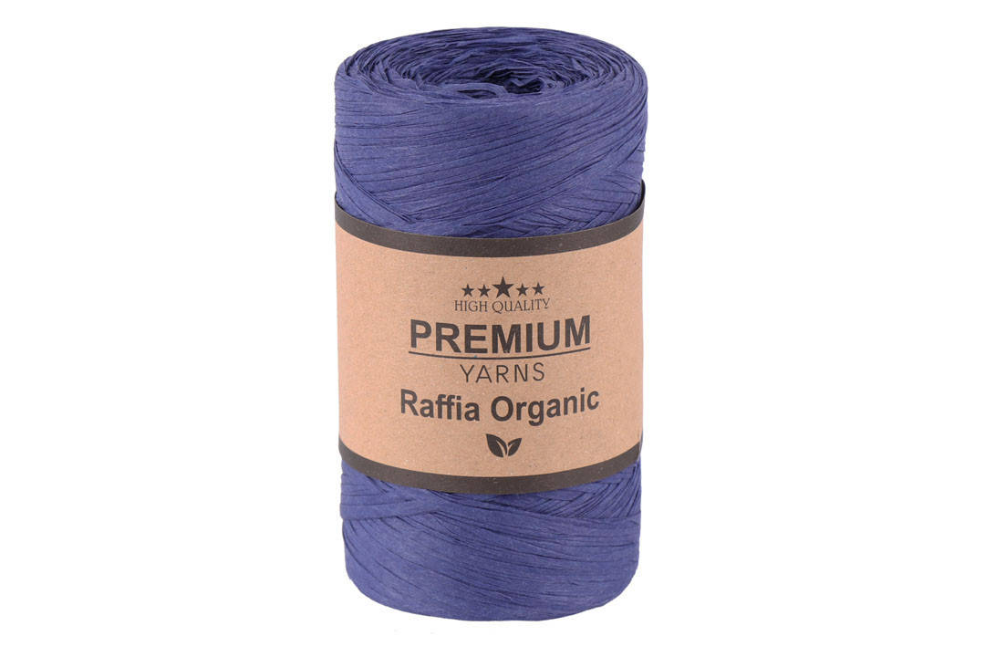 

Premium Yarn Raffia Organic, Чернильный №4, Синий