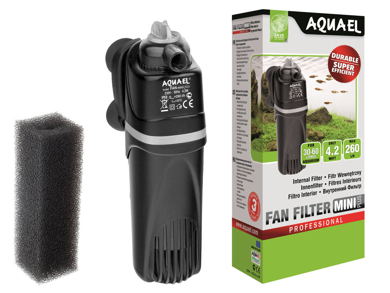 

Внутренний фильтр AquaEl Fan Mini Plus (до 60 л)