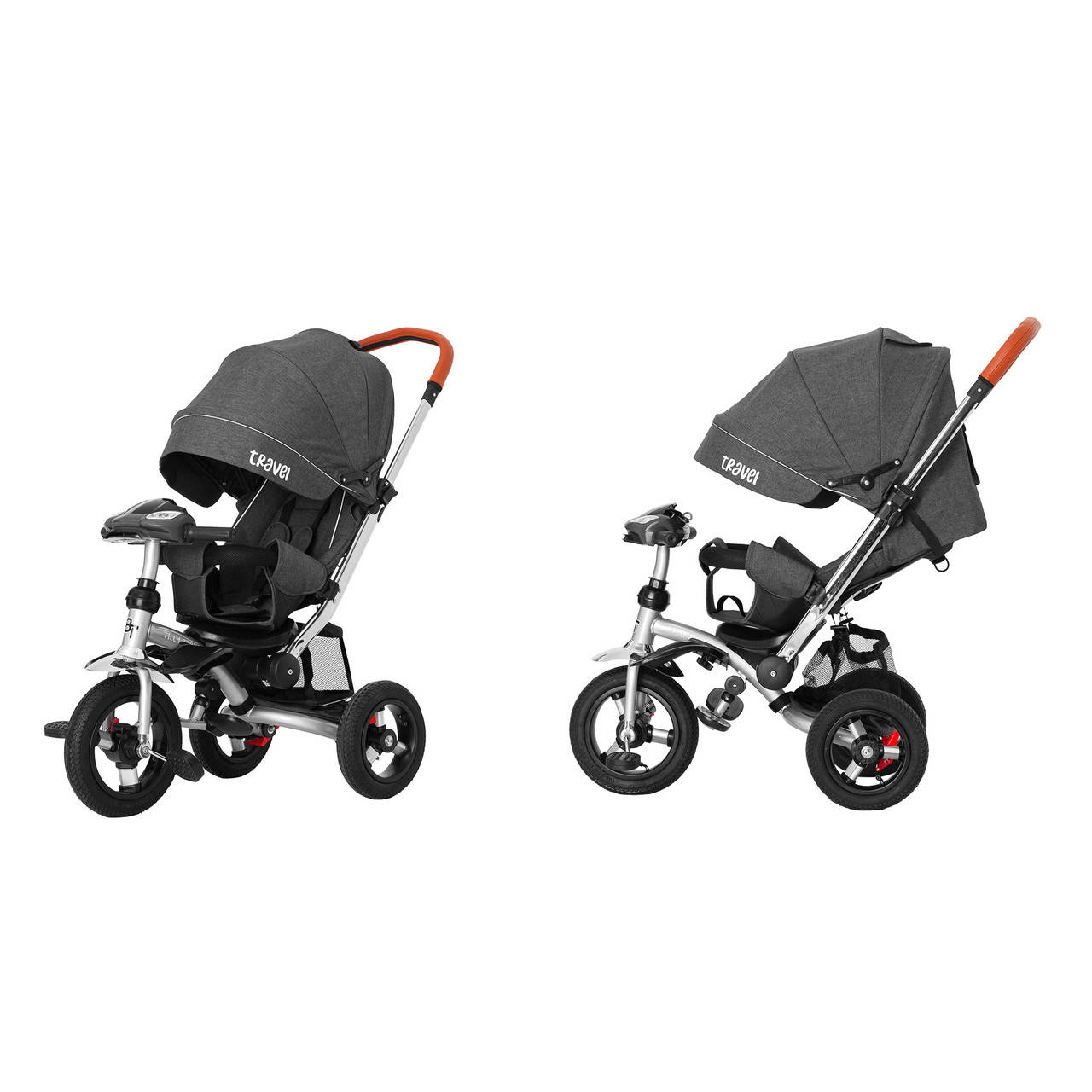 

Велосипед трехколесный TILLY TRAVEL T-387/1 темно-серый