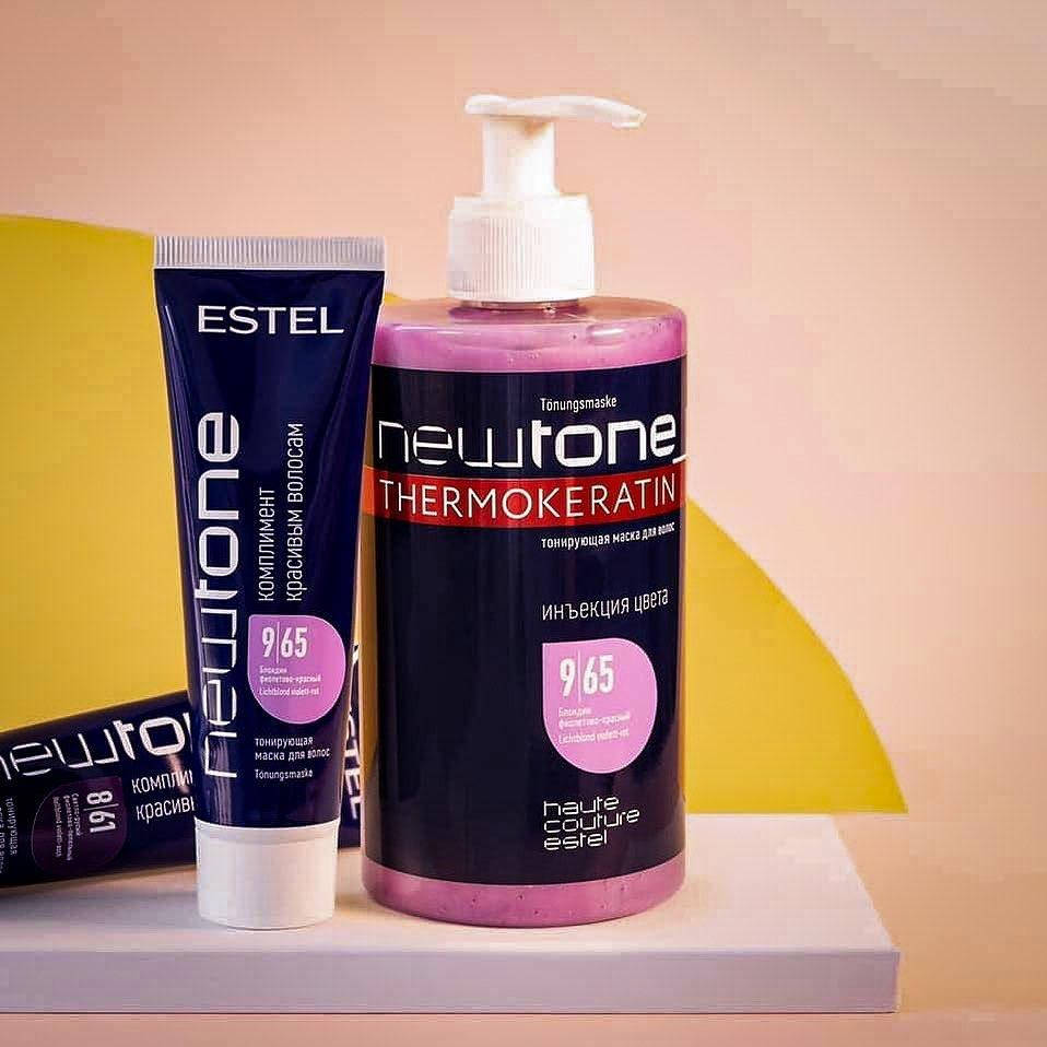 

Тонирующая маска 9/65 эстель для восстановления волос с кератином Estel NewTone 435мл