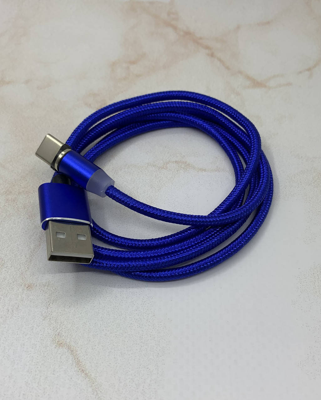 

Магнитный Type-C USB кабель 1метр зарядный шнур с LED подсветкой синий