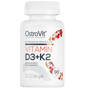

Витамины и минералы OstroVit Vitamin D3+K2 (90 таблеток.)