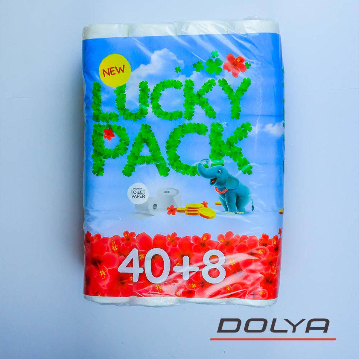 

Туалетная бумага белая Lucky pack 2-слойная 48 рул/пач (Артикул: 000003422), Белый
