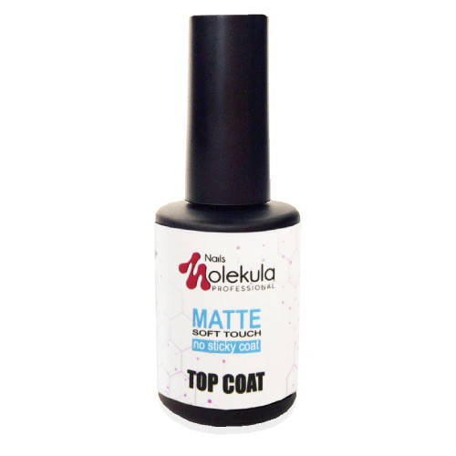 

Матовый топ для гель лака Molekula TOP MATTE Soft touch (без липкого слоя) 12 мл