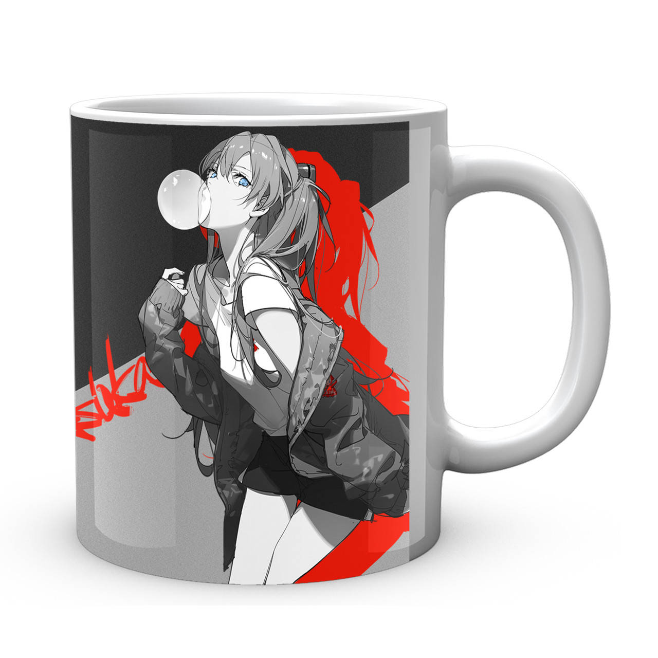 

Кружка GeekLand Evangelion Евангелион girl EV 02.02, Белый